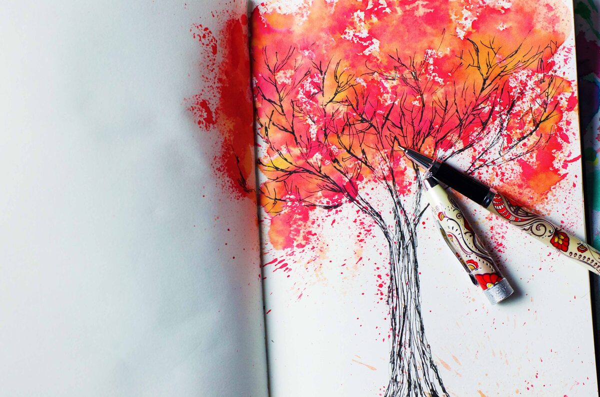 The Pen Shop Inktober: tree drawn with a Cross Botanica